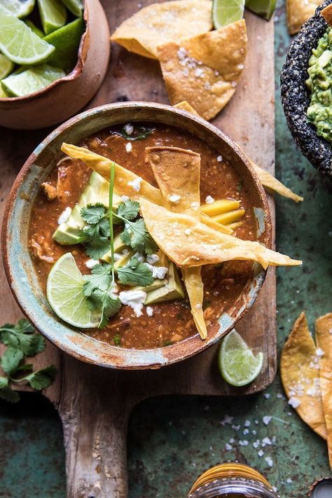 Slow Cooker Chipotle Chicken Tamale Chili: If you guys like tamales, and chicken tortilla soup, then this is your kind of a chili! @halfbakedharvest.com Chili Adobo Recipes, Chipotle In Adobo Recipes, Tamale Chili, Chicken Tamale, Souper Bowl, Chicken Tamales, Half Baked Harvest Recipes, Chipotle Chicken, Harvest Recipes