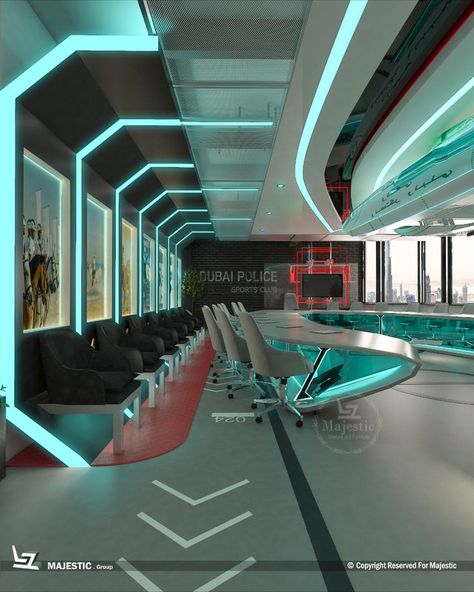 interior design Dubai police, meeting room, office, design Meeting Room Office Design, Futuristic Meeting Room, Futuristic Office Interior, Futuristic Office Design, Room Office Design, Futuristic Interior Design, Small Bedroom Inspiration, Meeting Room Design, مركز ثقافي