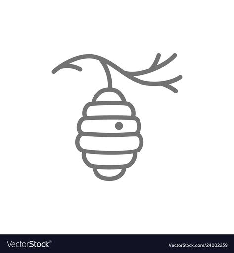 Beehive Doodle, Beehive Drawing Simple, Honey Bee Drawing Simple, Bee Hive Logo, Draw Honey Bee, Bee Hive Illustration, Hive Drawing, Beehive Designs, Hive Illustration