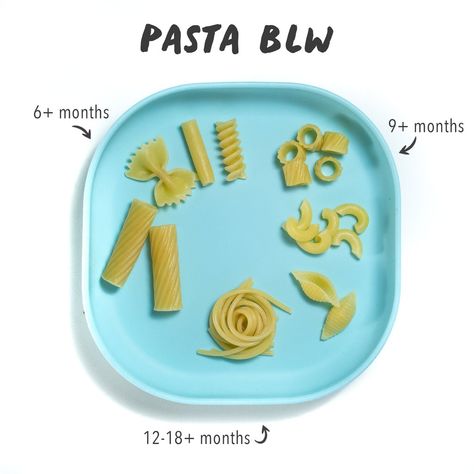 Baby Led Weaning 7 Months, Baby Weaning Foods, Baby Pasta, Baby Food Guide, 6 Month Baby Food, 7 Month Baby, Types Of Pasta, Baby Led Weaning First Foods, Weaning Foods