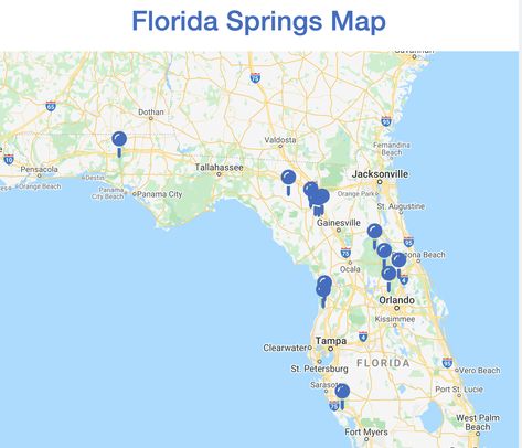 A map of freshwater springs in Florida. Search by feature -- springs with kayaking, springs with manatees, or by location. For example, springs near Orlando, or springs in the Florida pandhandle. Florida Natural Springs, Paddle Boarding Florida, Florida Springs Map, Natural Springs In Florida, Springs In Florida, Lake City Florida, Florida Trail, 2023 Vibes, Bonita Springs Florida