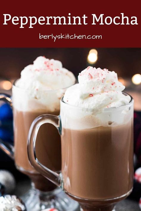 Coco Recipes, Peppermint Mocha Coffee, Homemade Peppermint Mocha, Peppermint Mocha Recipe, Peppermint Coffee, Starbucks Peppermint Mocha, Frosted Coffee, Peppermint Recipes, Nespresso Recipes