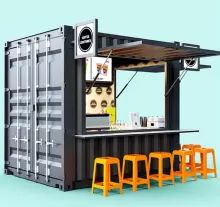 10FT Mini Pop-up Shop Container Coffee Shop/Bar/Fast-food Restaurant/Convenience Store/Kiosk/Booth Shipping Container Restaurant, Shipping Container Cafe, Container Coffee Shop, Food Stall Design, Container Home Designs, Container Restaurant, Container Cafe, Coffee Shop Bar, Cafe Shop Design