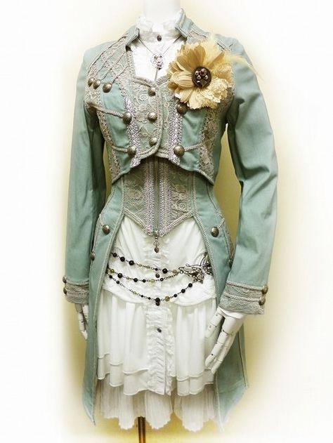 Pastel Steampunk Mode Steampunk, Chique Outfits, Victorian Steampunk, Steampunk Costume, Steampunk Clothing, Fantasy Clothing, Steampunk Fashion, Fantasy Fashion, Character Outfits