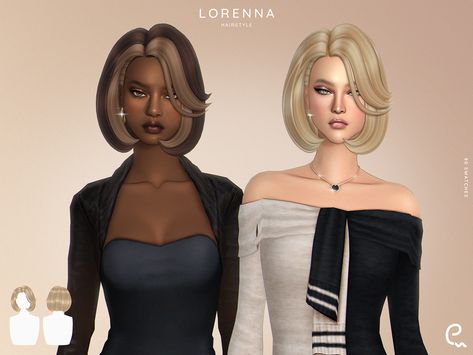 Ts4 Maxis Match Hair, Sims 4 Short Hair Cc, Sims 4 Short Hair, Feminine Hair, Sims 4 Stories, The Sims 4 Cabelos, Sims 4 Traits, Cc Hair, Sims Packs