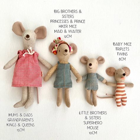 A super helpful guide to starting your Maileg collection – Peppa Penny Mouse Doll Pattern Free, Diy Maileg, Maileg Doll House, Maileg Rabbits, Operation Christmas Child Boxes, Maileg Dolls, Wooden Cradle, Maileg Mouse, Joy Baby