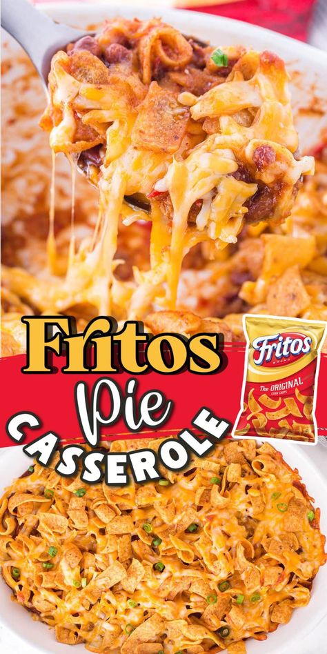 Frito Pie Casserole Frito Recipes, Frito Pie Casserole, Fritos Chili, Mexican Magic, Frito Recipe, Frito Pie Recipe, Frito Chili Pie, Frito Pie, Fantastic Recipes