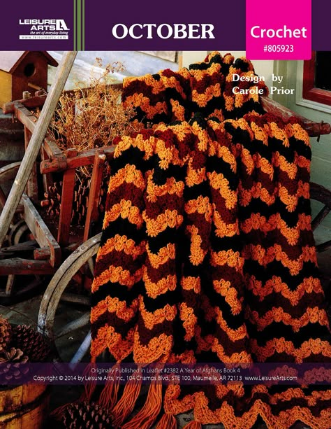 Sewing Stencils, 4 October, Afghans Crochet, Fall Crochet Patterns, Crocheted Blanket, Halloween Crochet Patterns, Crochet Fall, Holiday Crochet, Afghan Patterns