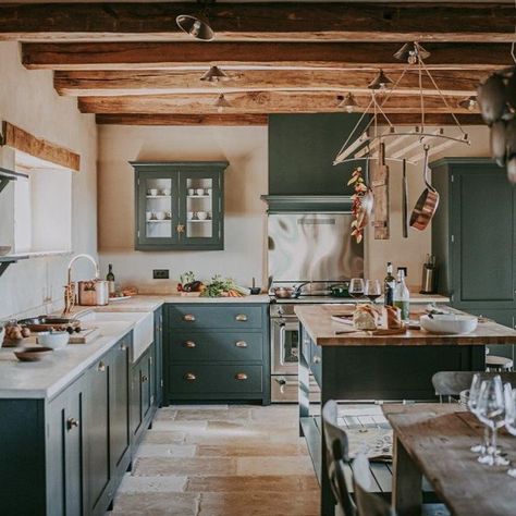 SecretIstria on Instagram: "#handmade#countryliving#farmhousekitchen#Motovun#Istria#Croatia" The Grit And Polish, Grit And Polish, Wooden Worktops, Quirky Kitchen, Cosy Kitchen, Devol Kitchens, Cottage Floor Plans, Loft Kitchen, All White Kitchen