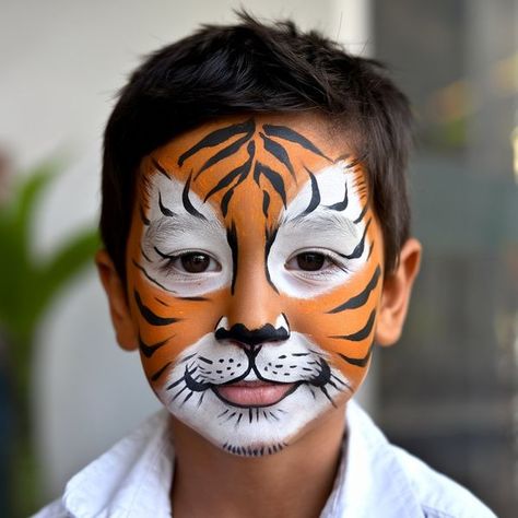 Easy Face Painting ideas for cheeks | Let's be Tigers! #facepaintingideas #facepaint #facepainter #facepaintingkids #facepainting #facepaintingfun | Facebook Face Paint Animals, Lion Face Paint Easy, Tiger Face Paint Easy, Face Painting Tiger, Tiger Face Painting, Easy Face Painting Ideas, Tiger Face Paint, Lion Face Paint, Fall Baby Photos