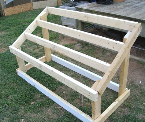 Chicken Roost I. Need to install board underneath to make cleaning easier. 2x4 lying flat for New England winters. Potager Palettes, Chicken Perches, Chicken Roost, Portable Chicken Coop, Chicken Pen, Chicken Coop Run, Chicken Life, Best Chicken Coop, Chicken Coop Designs