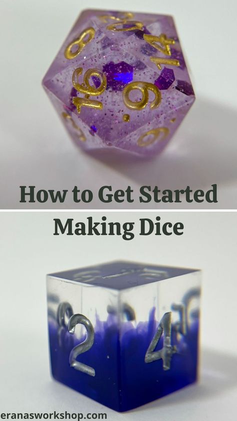 Liquid Core Dice Diy, How To Make Dnd Dice, Dnd Dice Storage, How To Make Resin Dice, Dice Making Diy, Resin Dice Making, Fantasy Crafts Diy, D D Dice, Resin Dnd Dice Diy