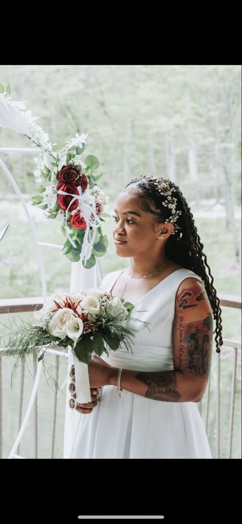 Bridal Hairstyles With Locs, Bridal Locs Hairstyles With Crown, Locs With Veil, Black Bride With Braids, Wedding Hairstyles For Dreadlocks, Locs And Flowers, Black Brides With Braids, Black Brides With Locs, Long Locs Wedding Hairstyles