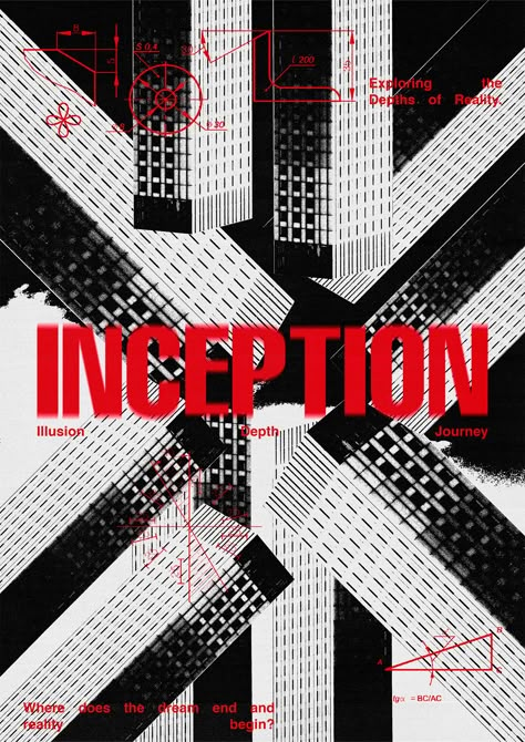 Inception Poster, Modern Poster, Graphics Designer, Graphic Design Poster, Inception, Graphic Organizers, Typography Poster, Graphic Poster, Picture Wall