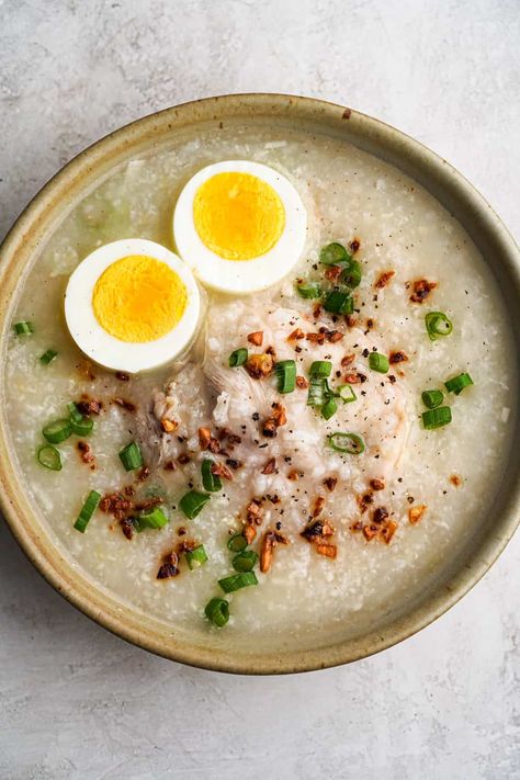 Arroz Caldo - Whisper of Yum Aros Caldo Recipe Filipino, Filipino Rice Soup, Filipino Arroz Caldo, Chicken Arroz Caldo Filipino Recipes, Arrozcaldo Recipe Filipino Food, Arroz Caldo Recipe Philippines, Arrozcaldo Recipe, Arroz Caldo Filipino Recipe, Arroz Caldo Recipe