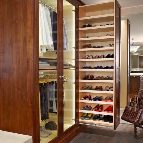 75 Closet Ideas You'll Love - March, 2022 | Houzz Closet Shoe Rack, Shoes Organizer, Ideas Closet, Closet Shoe, Closet Shoe Storage, Dream Closet Design, Shoe Rack Closet, Closet Design Layout, Walk In Closet Design