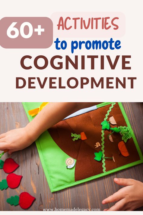 Learn some fun activities to promote the cognitive development of children. Includes all ages from newborn to 6 years. #cognitivedevelopment #activities Early Childhood Development Activities, Cognitive Development Activities, Child Development Activities, Toddler Math, Educational Activities For Preschoolers, Cognitive Activities, Early Childhood Activities, Explorers Activities, Brain Cells