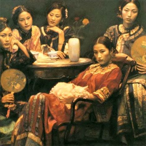 painting of Chinese women Music Paintings, Old Shanghai, Chinese Art Painting, Chinese History, Foto Art, China Art, Ap Art, Chinese Painting, The Unknown