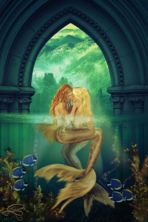 . Sea Couple, Mermaid In Love, Mermaid Drawings, Beautiful Mermaids, Under Water, Mermaid Art, A Mermaid, Snakes, On Earth