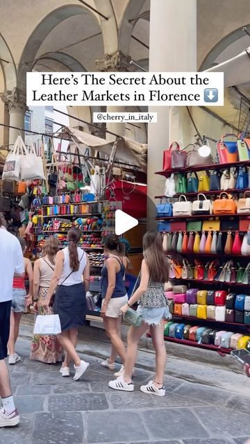 Cherry Tandon on Instagram: "🤫 A lesser-known secret about the leather markets in Florence is that while many goods are advertised as handmade in Florence, some are produced in factories outside of Italy.

🎒 To ensure you’re purchasing genuine Florentine leather, do this:

▫️Check for Labels: Genuine products often have tags stating “Made in Italy.” Look for this label inside the product or on the packaging.

▫️Inspect the Product: Authentic Italian leather goods are known for high-quality craftsmanship. Examine the stitching, edges, and overall finish. Sloppy stitching or uneven edges may indicate a counterfeit product.

▫️Quality Check: Genuine Italian leather feels supple, soft, and luxurious. It often has a distinct smell and texture that synthetic or lower-quality leathers lack.

▫️ Florence Italy Leather Market, Florence Shopping, San Lorenzo Market, Italy Adventure, Italian Life, Rome Travel, Authentic Italian, San Lorenzo, Leather Products