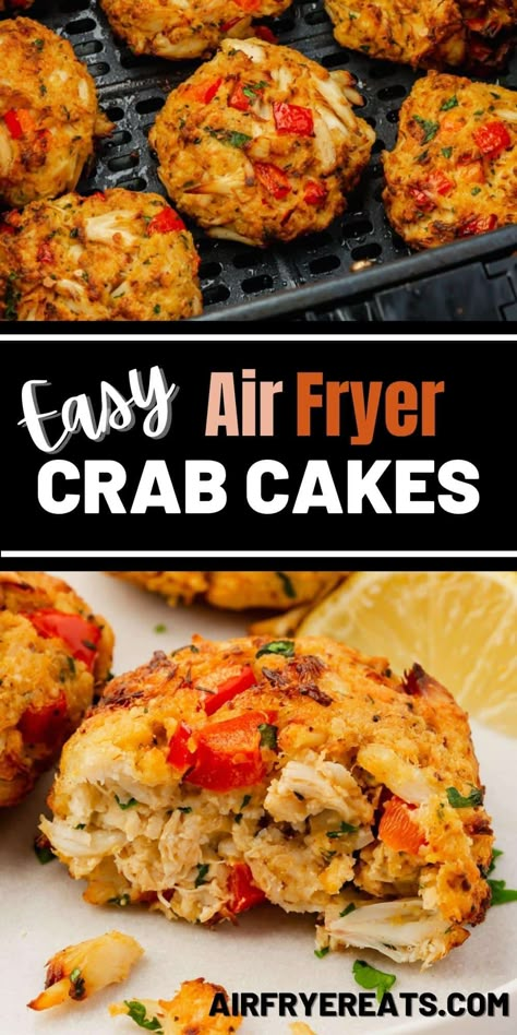 Air Fryer Crab Cakes, Frozen Crab Cakes, Crispy Crab Cakes, Air Fryer Crab, Air Fryer Seafood, Baked Crab Cakes, Crab Cakes Recipe, Mini Crab Cakes, Frozen Lobster