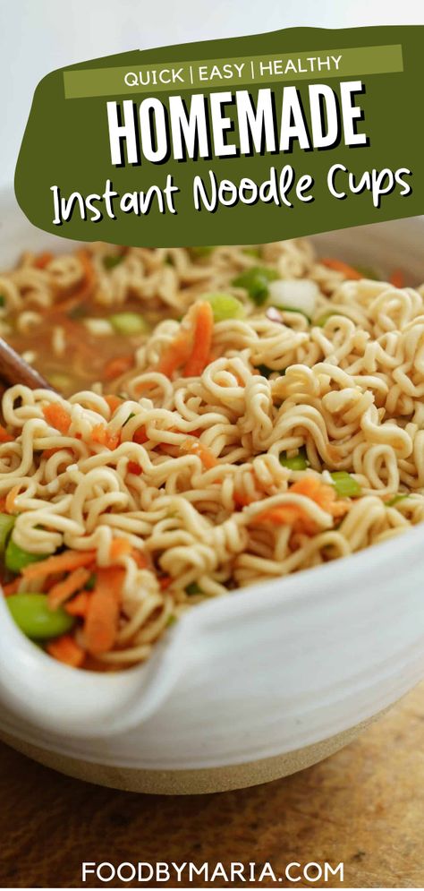 Home Made Instant Noodles, Diy Instant Noodles, Cup Of Noodles Recipes, Homemade Instant Noodles, Instant Noodles Recipes, Cup Of Noodles, Easy Meal Prep Lunches, Meal Prep Lunch, Light Soups