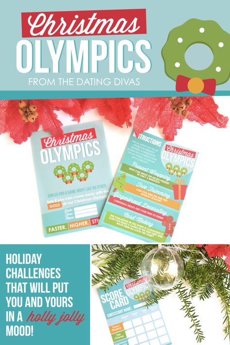 Christmas Competition with Christmas Olympics fun ideas for a Christmas party filled with family friend games and activities for couples! Fun group date night idea, too! #ChristmasOlympics #ChristmasCompetitions #christmasgames #partygameideas Ideas For A Christmas Party, Christmas Olympics, Friend Games, Christmas Competition, Activities For Couples, Christmas Competitions, Olympic Party, Board Party, Competition Games