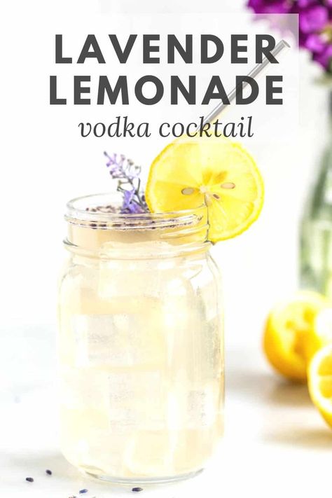 Lavender Lemonade is the perfect cocktail for your next get together! It's refreshing, it's sweet, and always gets the party started! Lavender Lemonade Cocktail, Chicken With Cream Of Chicken, Lemonade Cocktail Recipe, Refreshing Summer Recipes, Cheesy Baked Chicken, Spiked Lemonade, Lavender Cocktail, Lemon Cocktail, Drink Syrups