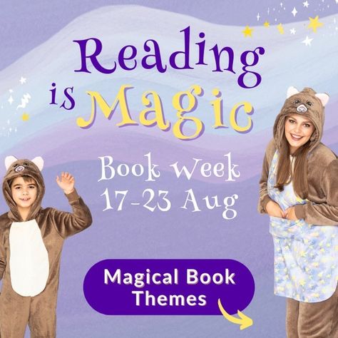 Our top Book Week themes of 2024 are here ✨️✨️⁠ ⁠ This year's Book Week theme is "Reading is Magic," and we have a spellbinding array of costumes to make Book Week truly enchanting. More themes and inspiration via link in our bio 🤩 Magical Theme, Book Week Costume, Magical Book, Party Costumes, Book Week, Top Books, Magic Book, Book Themes, Yearbook