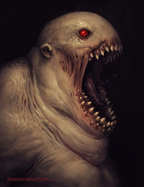 ArtStation - Big Mouth, Ben Garriga Lovecraft Monsters, Monster Mouth, Mouth Drawing, Creepy Monster, Monster Drawing, Fantasy Beasts, Monster Concept Art, Demon Art, Creatures Of The Night