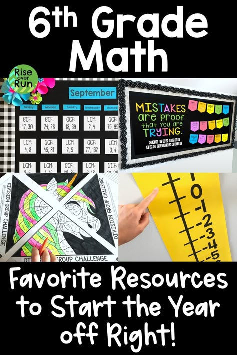 Sixth Grade Classroom Setup, 6th Grade Math Bulletin Board Ideas, 6th Grade Math Bulletin Boards, Grade 6 Classroom Ideas, Sixth Grade Math Classroom, First Week Of School Ideas 6th Grade, 7th Grade Math Classroom Setup, 6th Grade Math Projects, 6th Grade Math Classroom Decorations