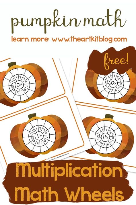 FREE! Fall Pumpkin Math Wheels: Multiplication Facts 0 - 12 Math Wheels, Math Wheel, Multiplication Wheel, Elementary Homeschool, Pumpkin Math, Waldorf Montessori, Pumpkin Activities, Homeschool Elementary, Fun Pumpkins