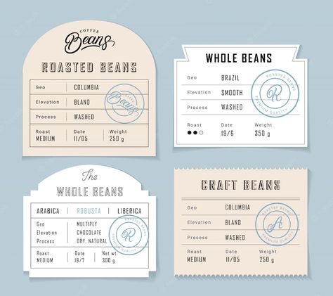 Desain Merek, Coffee Bag Design, Label Produk, Tea Labels, Baking Logo, Coffee Label, Baking Packaging, Design Café, Bottle Label Design