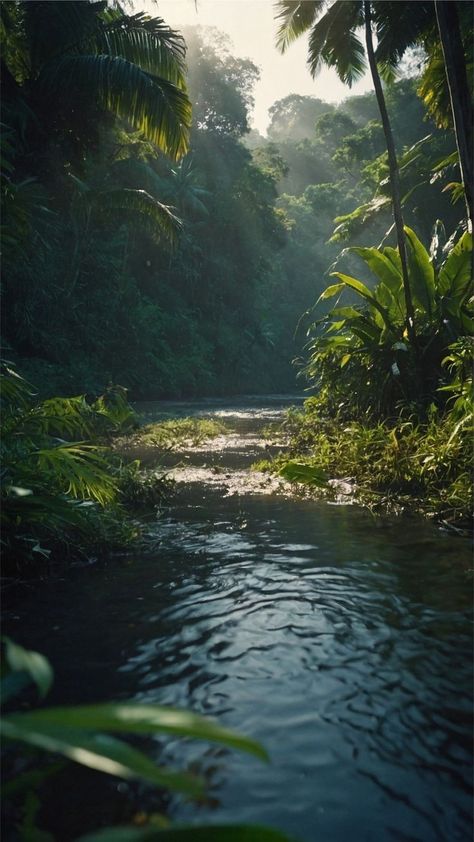 Jungle Waterfall, Jungle River, Rainforest Photography, Jungle Island, Beautiful Jungle, A Level Art Sketchbook, Media Branding, Aztec Tattoo, Amazon River