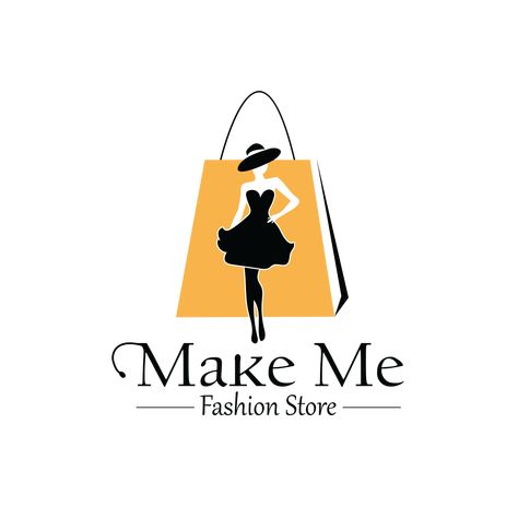 Make Me Fashion Stores Fashion Logo Design Clothes, Fashion Shop Logo, Clothes Shop Logo, Fashion Store Logo, Shopping Logo Design, Fashion Brand Logo Design, Bag Logo Design, Shopping Bag Logo, Fashion Design Logo