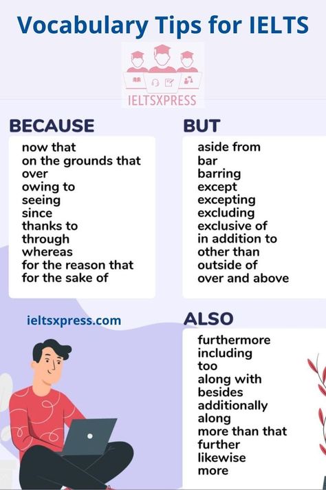 Replaceable words for "Because", "But" and "Also" Basic English Grammar Book, Ielts Vocabulary, Tatabahasa Inggeris, Ielts Test, Materi Bahasa Inggris, English Word Book, Ielts Reading, English Transition Words, New Vocabulary Words