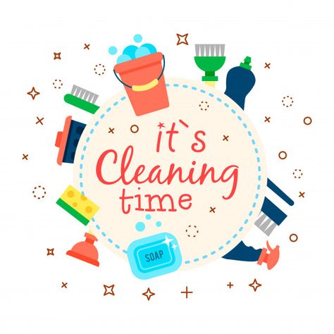 Poster template for house cleaning services with various cleaning items Free Vector House Cleaning Humor, Cleaning Icons, Cleaning Logo, Cleaning Items, Cleaning Motivation, Little Library, House Cleaning Services, Clean Humor, Cleaners Homemade