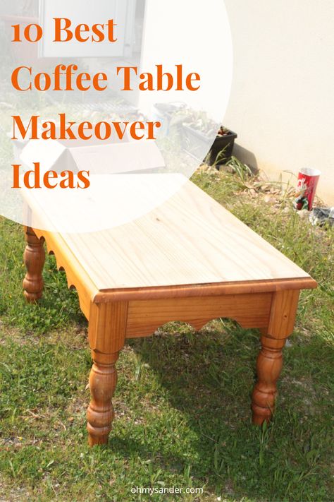 Coffee Table Makeover Ideas Painted Wood Coffee Table Ideas, Update Coffee Table, Stencil Coffee Table, Coffee Table And End Tables Makeover, Upcycle Coffee Table Ideas, Restore Coffee Table Diy, Painted Coffee Tables Ideas, Refurbished Wood Coffee Table, Repurpose Old Coffee Table