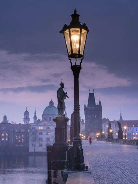 P R A H A Lilac Gray, City At Night, Purple Heather, Prague Czech Republic, Prague Czech, Innsbruck, Street Lamp, Lavender Blue, Dubrovnik