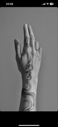 Swirl Tattoo, Abstract Art Tattoo, Skin Marks, Water Tattoo, Getting A Tattoo, Small Hand Tattoos, Line Art Tattoos, Line Tattoo, Minimalist Tattoos