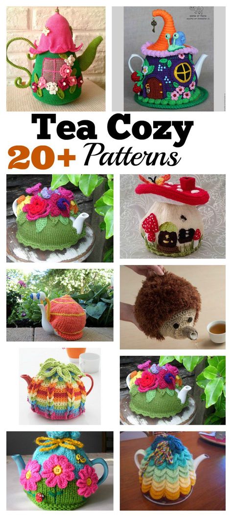 20+ Handmade Tea Cozy with Patterns Crochet Tea Cosy Free Pattern, Knit Tea Cozy Pattern, Tea Cozy Tutorial, Tea Cozy Crochet Pattern, Tea Pot Cover, Tea Cosy Crochet, Knit Tea Cozy, Tea Cosy Pattern, Tea Cosy Knitting Pattern