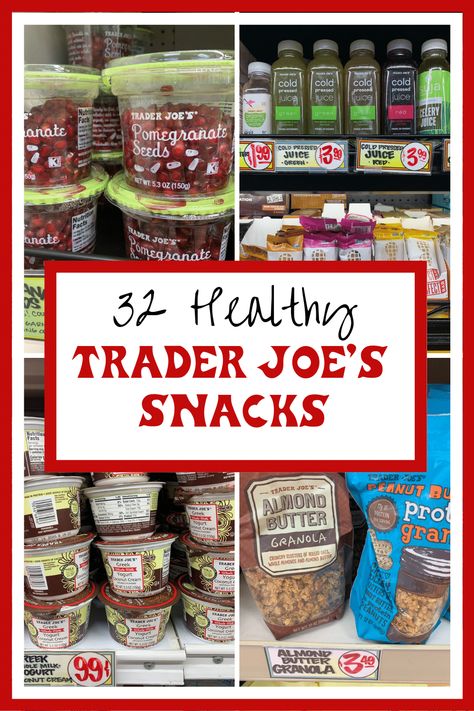 The ultimate round-up of more than 32 Healthy Trader Joe's Snacks with photos so you can add them to your next grocery list! Trader Joes Recipes Dinner, Trader Joes Meal Planning, Trader Joes Recipes Healthy, Trader Joes Snacks, Trader Joes Shopping List, Best Trader Joes Products, Trader Joes Food, Healthy Chips, Healthy Snacks To Buy