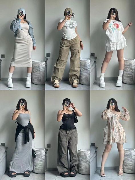 Curvy Asian Style, Outfits For Chubby Body Type, Outfits For Wide Hips, Heavy Bust Outfit, Chubby Summer Outfits, Casual Midsize Outfits, Chubby Fashion Outfits, Chubby Fashion Outfits Korean, Types Of Styles Fashion