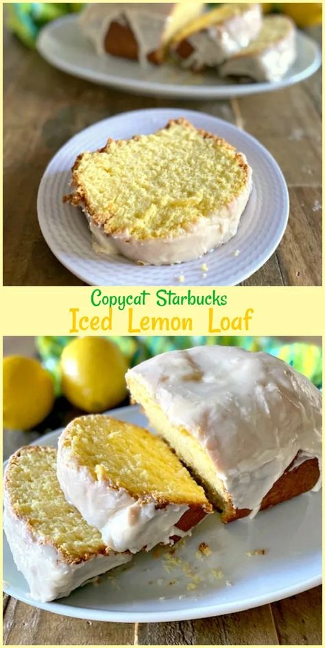 Copycat Starbucks Iced Lemon Loaf Cake Recipe - Parade Starbucks Bakery, Starbucks Iced Lemon Loaf, Starbucks Lemon Loaf Recipe, Iced Lemon Loaf, Copycat Starbucks Lemon Loaf, Lemon Loaf Cake Recipe, Starbucks Lemon Loaf, Starbucks Lemon, Bbq Desserts