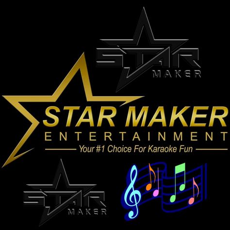 Starmaker Star Maker Badge Design, Star Maker Logo, Starmaker Badge Design, Starmaker Logo, Collage Maker App, Photography Logo Maker, Music Logos, Star Maker, Design Company Names