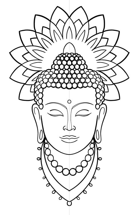 Buddha Outline Drawing, Budha Lippan Art, Buddha Drawing Simple, Budda Drawings, Buddha Art Drawing Simple, Buddha Sketch Drawings, Buddha Draw, Buddha Coloring Pages, Buddha Lippan Art