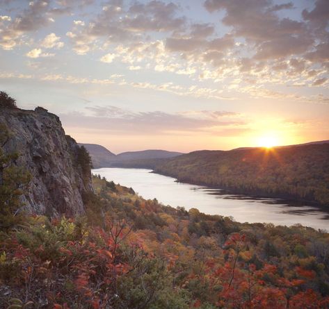 5 Beautiful Camping Spots in the Porcupine Mountains of Michigan Porcupine Mountains, Sunrise Photos, Michigan Travel, Never Stop Dreaming, Camping Spots, Mackinac Island, Fall Color, Lake Michigan, Great Lakes