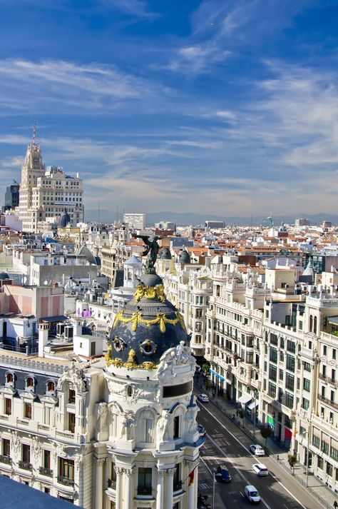 Gran Via in Madrid Spanish City, Trendy Food, Visit Barcelona, Spain Travel, Madrid, Barcelona, Spain, Make Your, Key