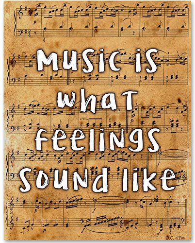 Music is What Feelings Sound Like - 11x14 Unframed Art Print - Great Gift for Musicians Music Room Decorations, Musician Quotes, Jordan Art, Music Room Decor, Typography Art Print, My Wish For You, Favorite Sayings, Artist Quotes, Musical Note