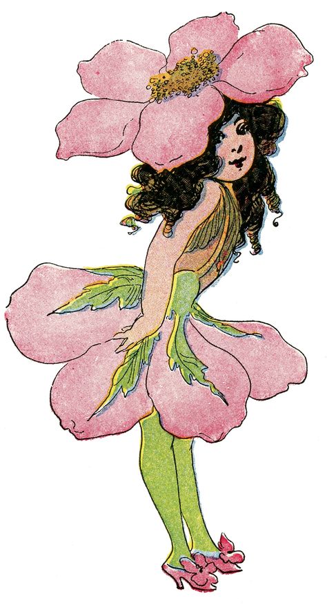 Pansy Fairy, Graphic Fairy, Flower Rain, Fairy Clipart, Fairy Drawings, Fairy Images, The Graphics Fairy, Fairy Illustration, Graphics Fairy